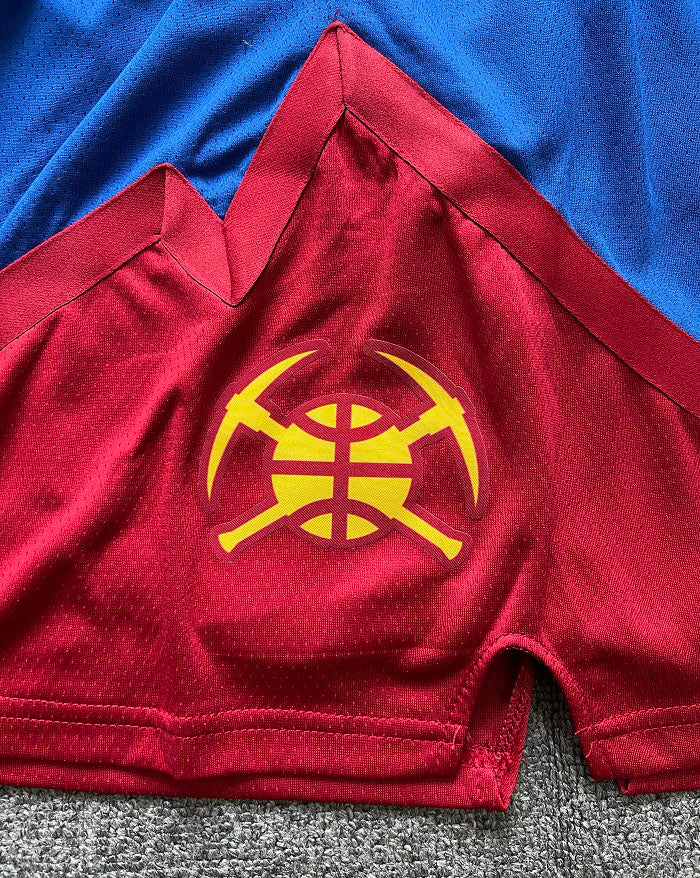 Short  Denver Nuggets Statement Edition Azul/Vermelho