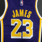 Regata  Los Angeles Lakers Edição Diamante 75 anos 21/22 Lebron James 23 Roxa