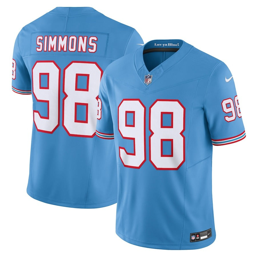Camisa Tennessee Titans Jeffery Simmons Vapor Azul