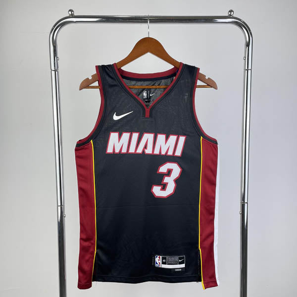 Regata  Miami Heat Icon Edition Dwayne Wade Preta