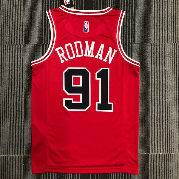 Regata  Chicago Bulls Icon Edição 75 anos Dennis Rodman Vermelha