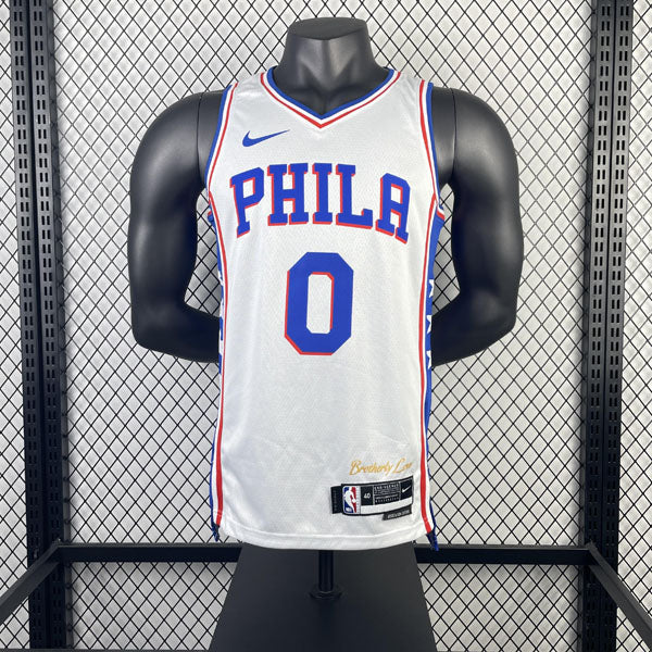 Regata  Philadelphia 76ers Association Edition 23/24 Tyrese Maxey Branca