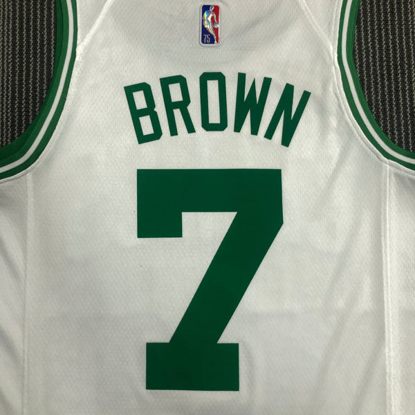 Regata  Boston Celtics Edição 75 anos 21/22 Jaylen Brown Branca