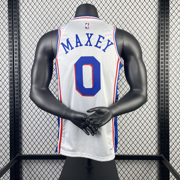 Regata  Philadelphia 76ers Association Edition 23/24 Tyrese Maxey Branca