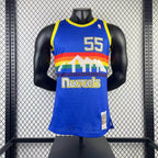 Regata Denver Nuggets Retrô Mitchell & Ness 1991/1992 Dikembe Mutombo Azul