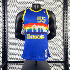 Regata Denver Nuggets Retrô Mitchell & Ness 1991/1992 Dikembe Mutombo Azul