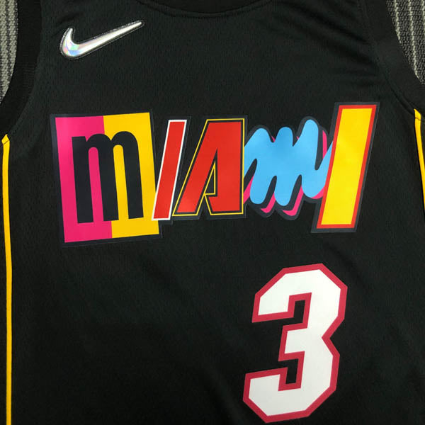 Regata  Miami Heat City Edição 75 anos Dwayne Wade Preta
