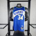 Regata  Milwaukee Bucks City Edition 23/24 Giannis Antetokounmpo Azul