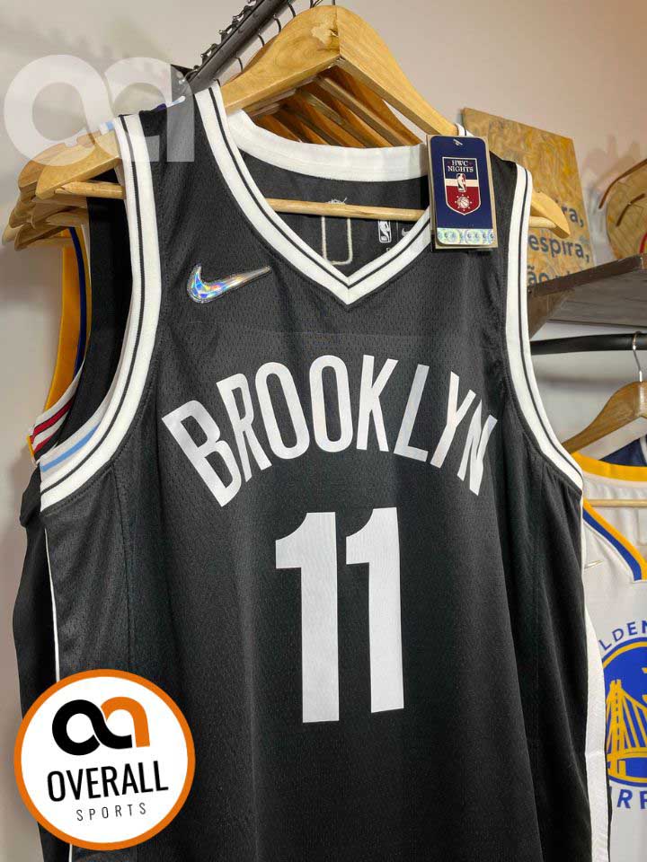 Regata  Brooklyn Nets Icon Edição 75 anos Kyrie Irving Preta