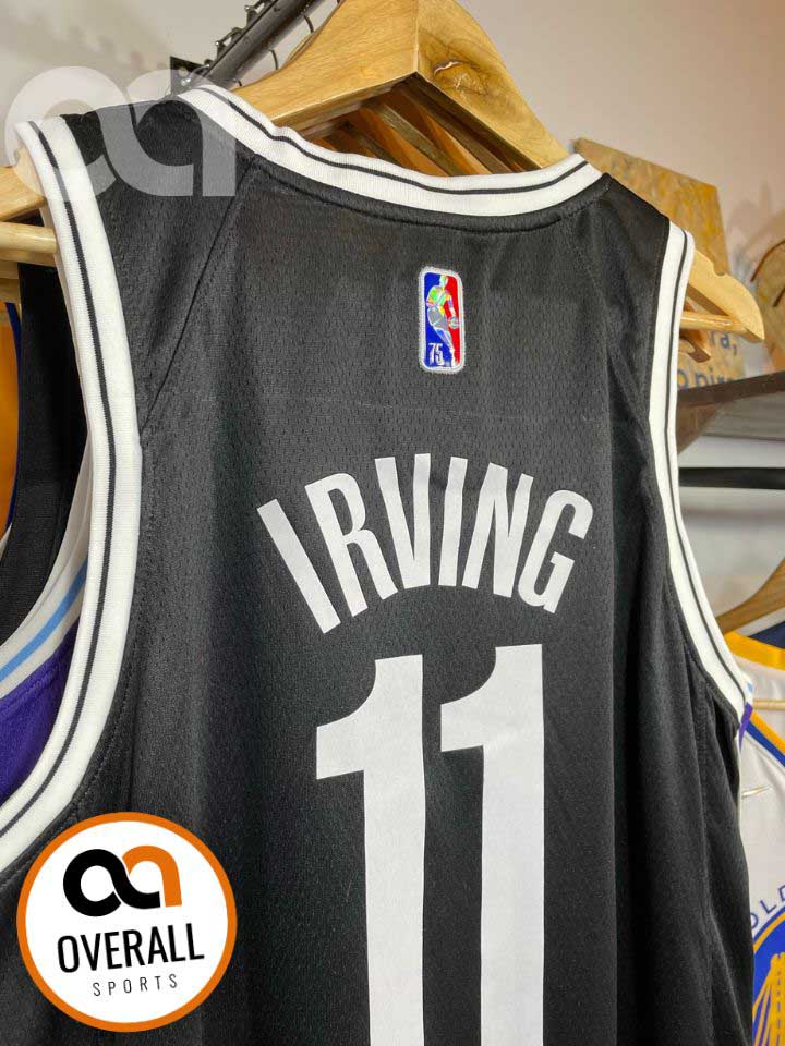 Regata  Brooklyn Nets Icon Edição 75 anos Kyrie Irving Preta