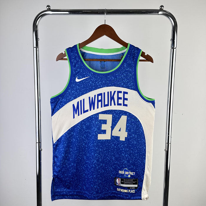 Regata  Milwaukee Bucks City Edition 23/24 Giannis Antetokounmpo Azul
