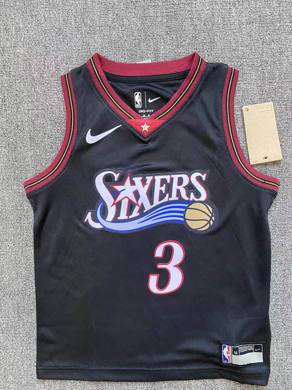 Regata Infantil Philadelphia 76ers Allen Iverson Preta