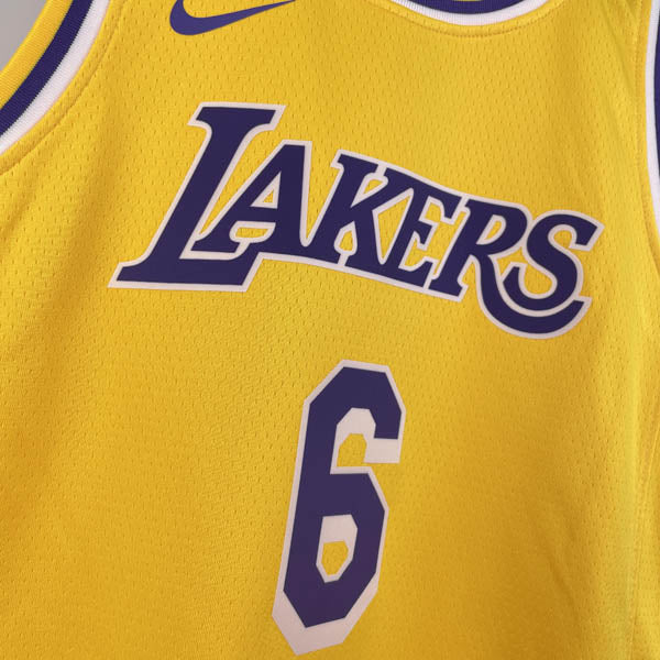 Regata Infantil  Los Angeles Lakers LeBron James 6 Amarela