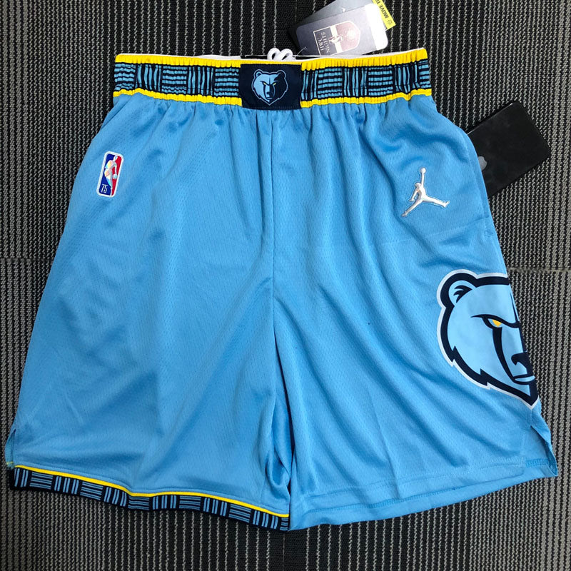 Short  Memphis Grizzlies Statement Edição 75 anos 21/22 Azul Claro
