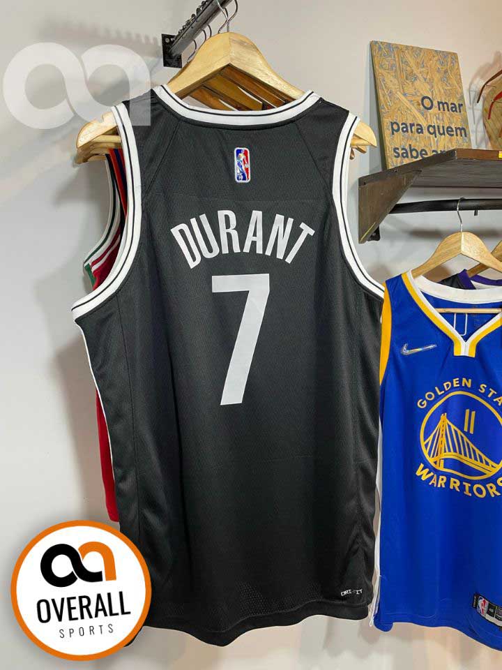 Regata  Brooklyn Nets Icon Edição 75 anos Kevin Durant Preta