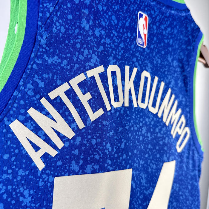 Regata  Milwaukee Bucks City Edition 23/24 Giannis Antetokounmpo Azul