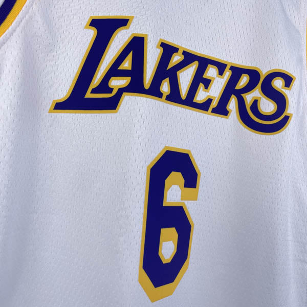 Regata Infantil  Los Angeles Lakers LeBron James 6 Branca