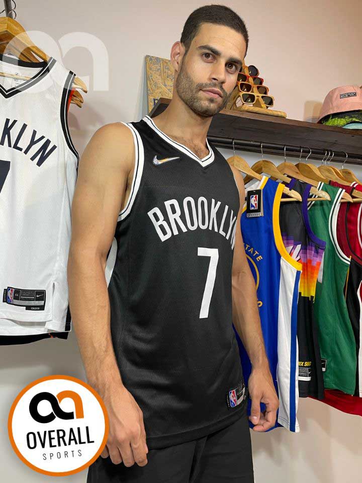 Regata  Brooklyn Nets Icon Edição 75 anos Kevin Durant Preta
