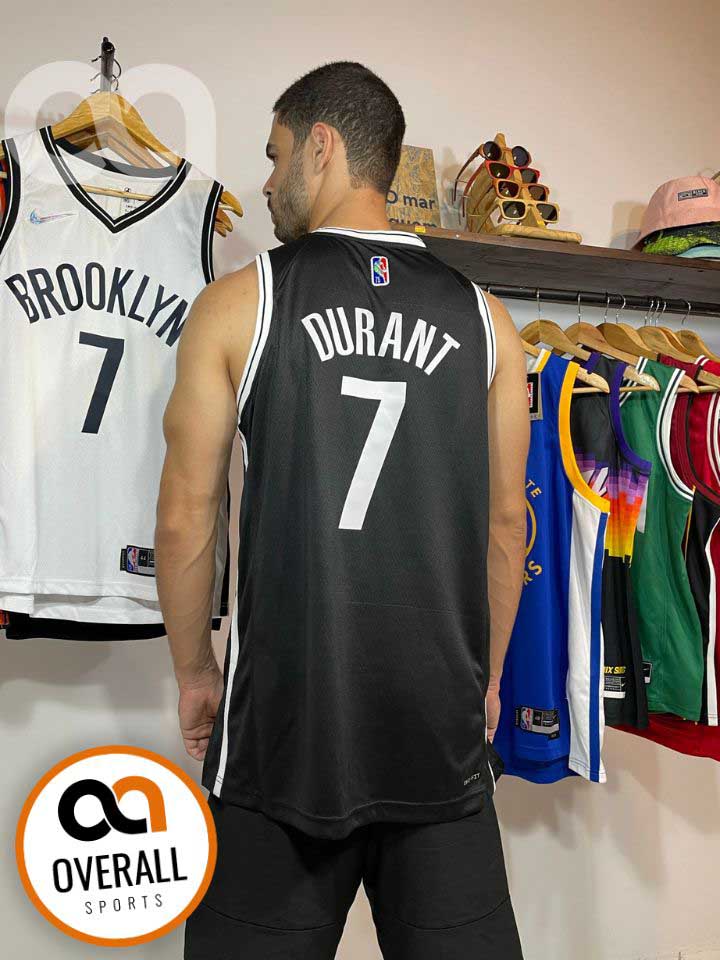 Regata  Brooklyn Nets Icon Edição 75 anos Kevin Durant Preta