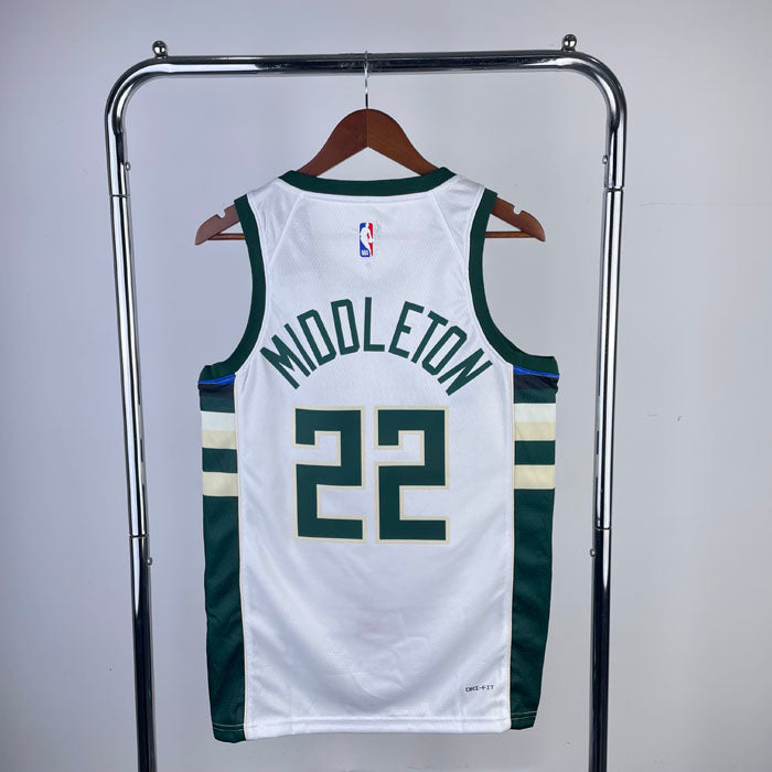 Regata  Milwaukee Bucks Association Edition 23/24 Khris Middleton Branca