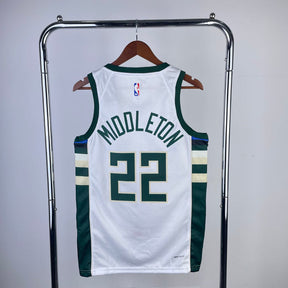 Regata  Milwaukee Bucks Association Edition 23/24 Khris Middleton Branca