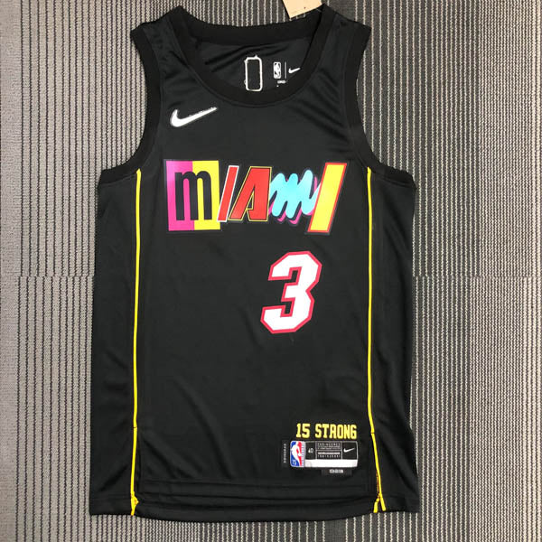 Regata  Miami Heat City Edição 75 anos Dwayne Wade Preta