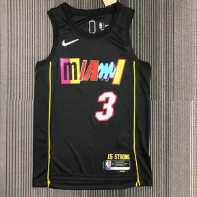 Regata  Miami Heat City Edição 75 anos Dwayne Wade Preta