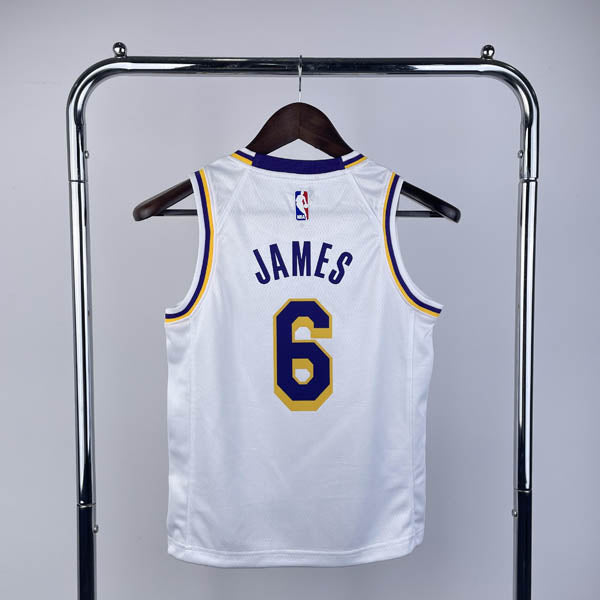 Regata Infantil  Los Angeles Lakers LeBron James 6 Branca