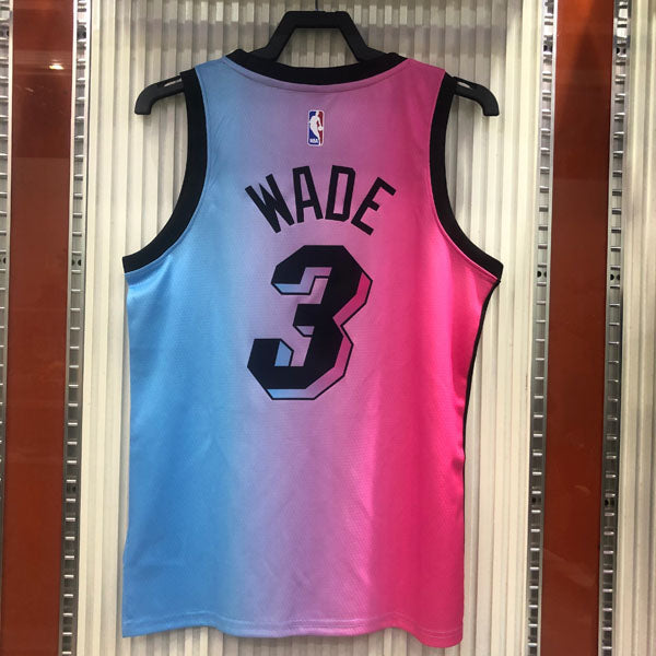 Regata  Miami Heat City Edition 20/21 Dwayne Wade Rosa e Azul