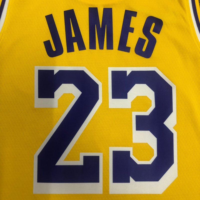 Regata  Los Angeles Lakers Edição Diamante 75 anos 21/22 Lebron James 23 Amarela