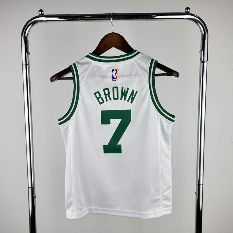 Regata Infantil  Boston Celtics Jaylen Brown Branca