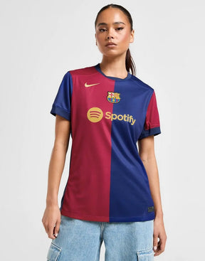 Camisa Barcelona Feminina I 24/25 Vermelha e Azul