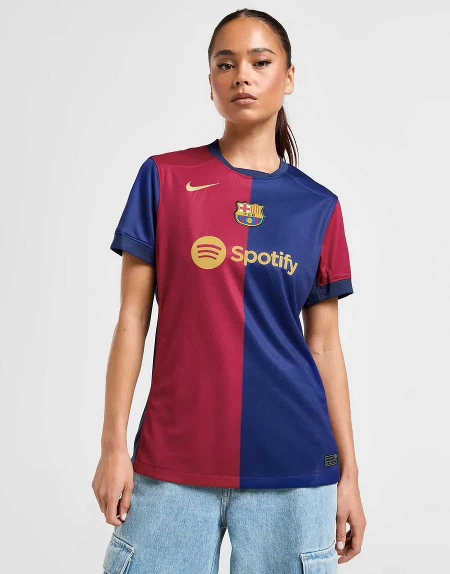 Camisa Barcelona Feminina I 24/25 Vermelha e Azul