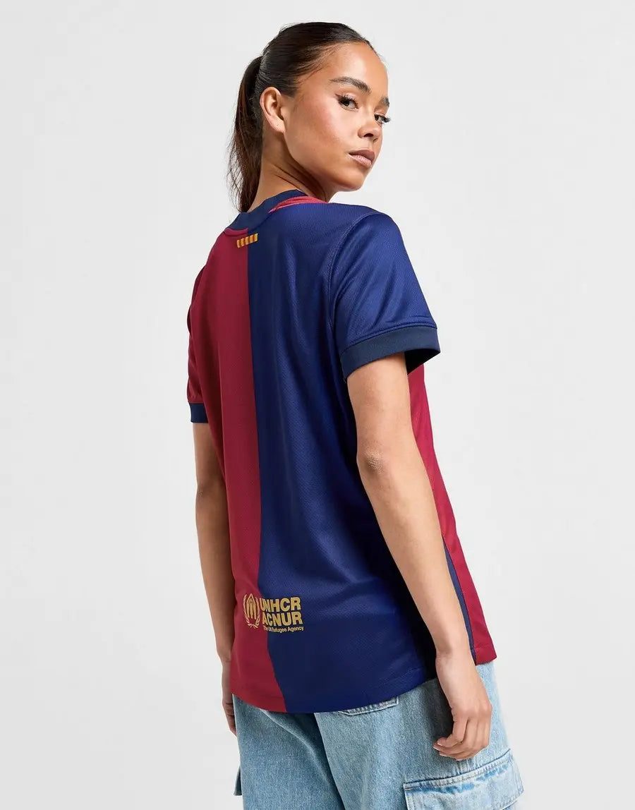 Camisa Barcelona Feminina I 24/25 Vermelha e Azul