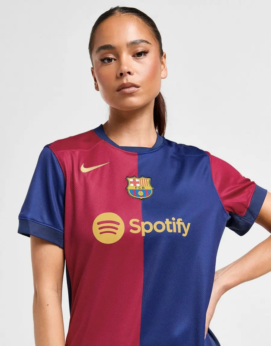 Camisa Barcelona Feminina I 24/25 Vermelha e Azul