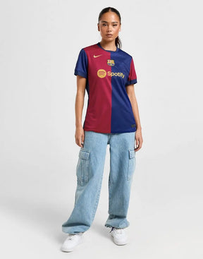 Camisa Barcelona Feminina I 24/25 Vermelha e Azul