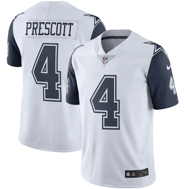 Camisa  Dallas Cowboys Vapor Limited Branca/Azul