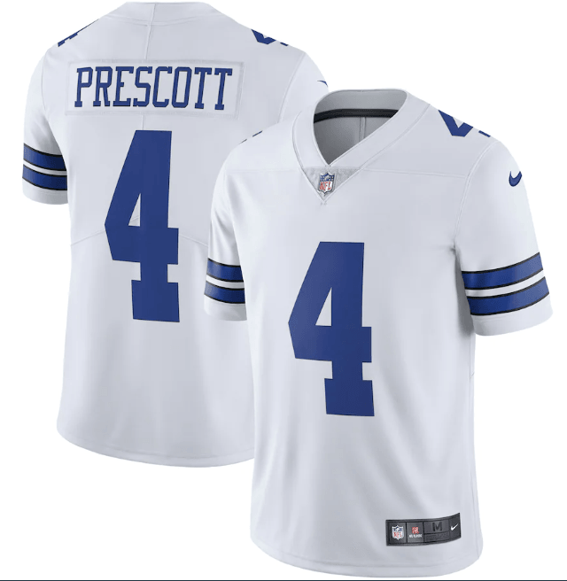 Camisa  Dallas Cowboys Vapor Limited Branca