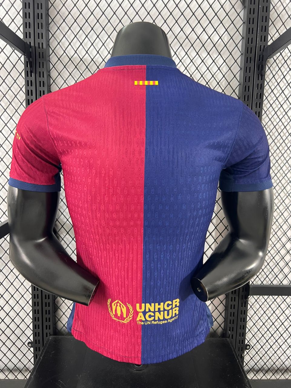 Camisa Barcelona x Travis Scott Cactus Jack Vermelha / Azul (Versão Jogador)