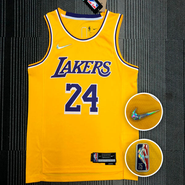 Regata Los Angeles Lakers Edição 75 anos Kobe Bryant 24 Amarela