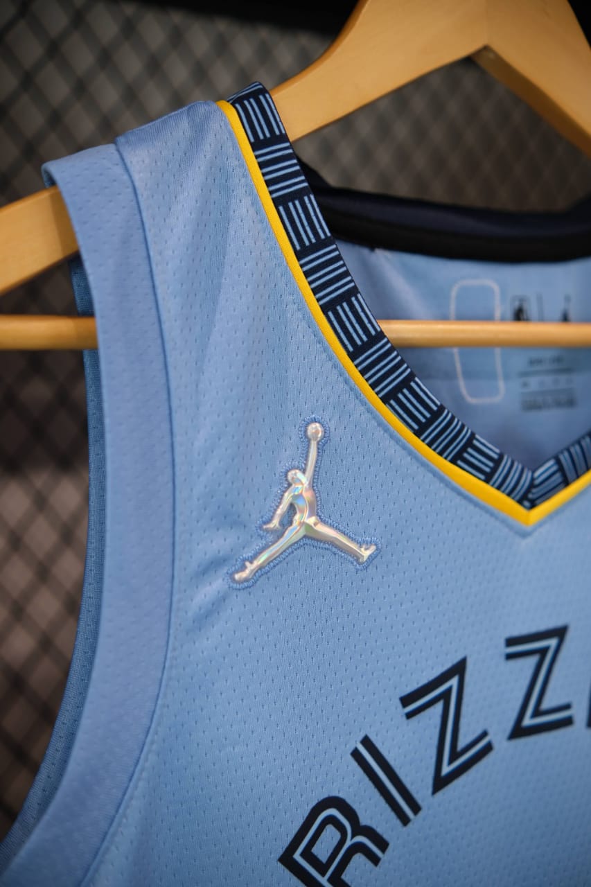 Regata  Memphis Grizzlies Statement Edição 75 anos Ja Morant Azul