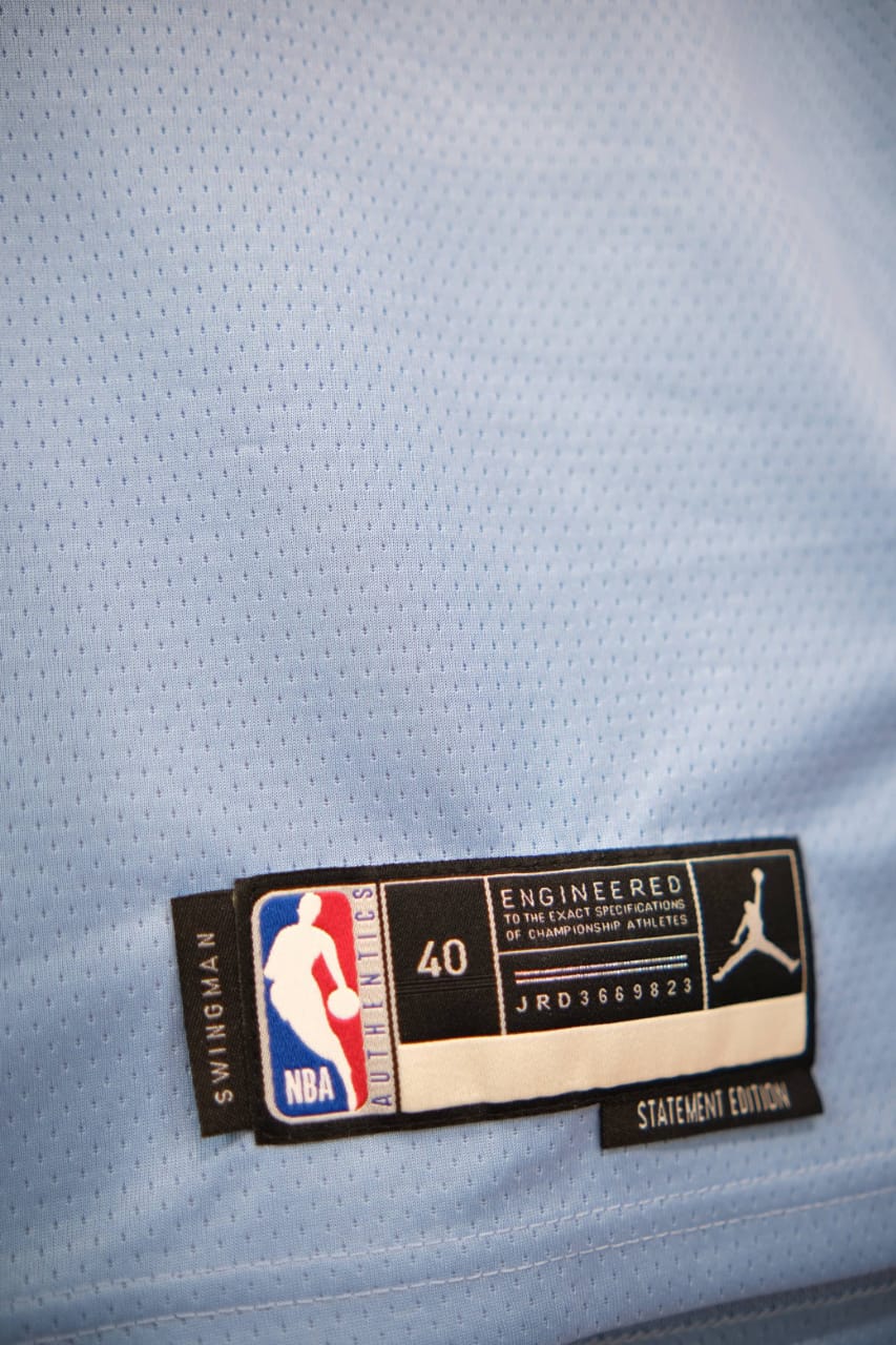 Regata  Memphis Grizzlies Statement Edição 75 anos Ja Morant Azul