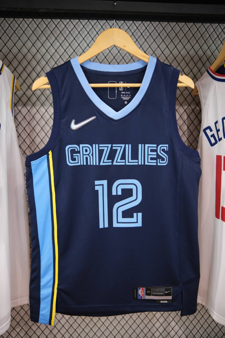 Regata  Memphis Grizzlies Icon Edição 75 anos Ja Morant Azul