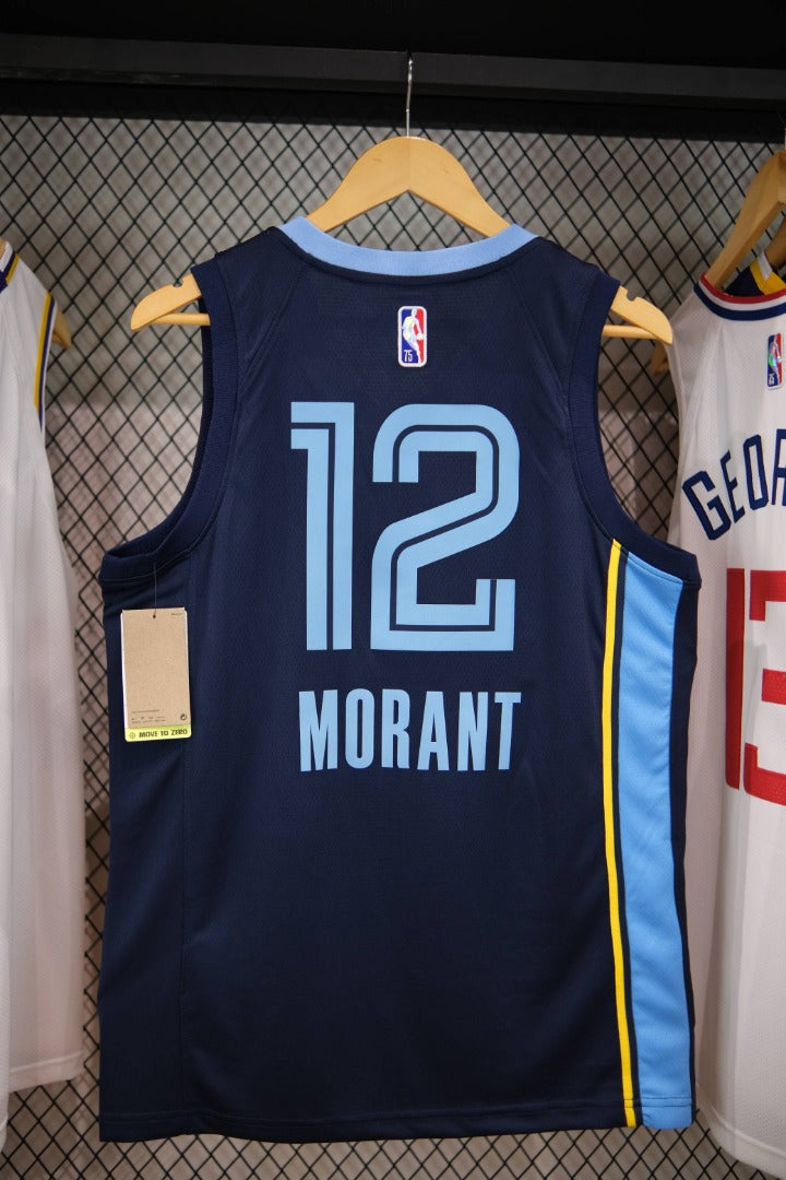 Regata  Memphis Grizzlies Icon Edição 75 anos Ja Morant Azul