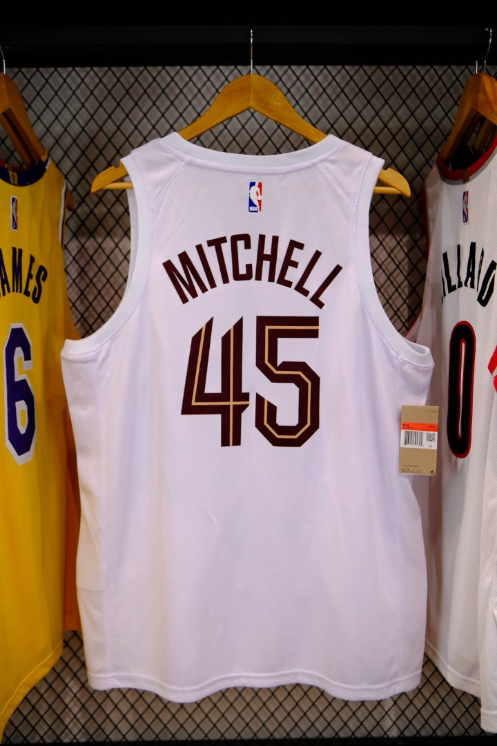 Regata  Cleveland Cavaliers Associaton Edition Donovan Mitchell Branca