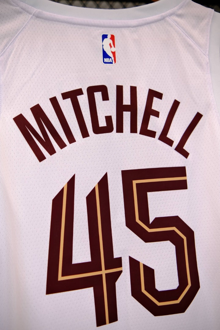 Regata  Cleveland Cavaliers Associaton Edition Donovan Mitchell Branca
