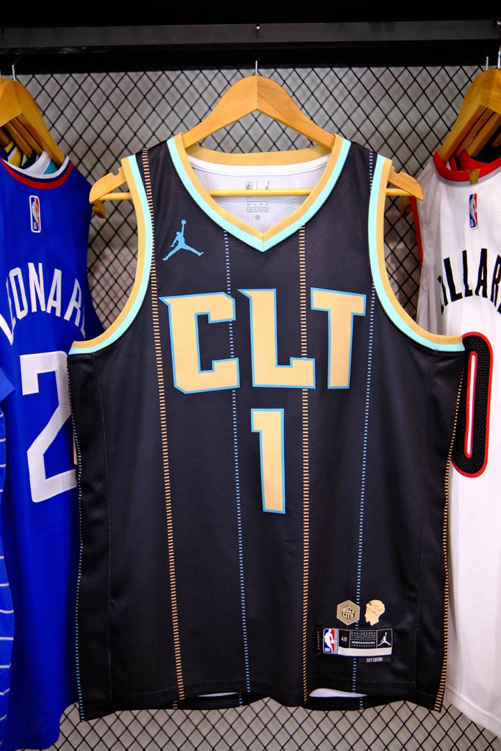 Regata  Charlotte Hornets City Edition 22/23 LaMelo Ball Preta