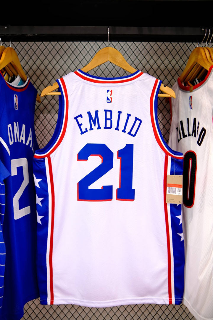 Regata  Philadelphia 76ers Association Edition 24/25 Joel Embiid Branca