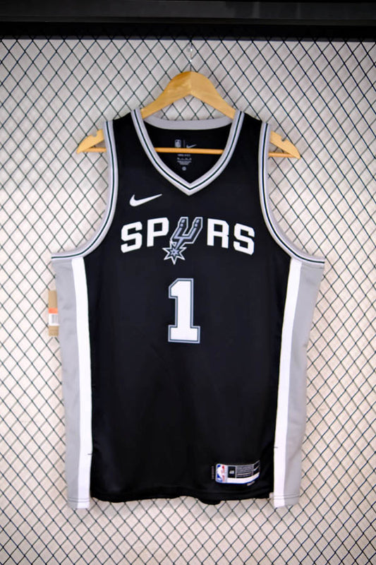 Regata  San Antonio Spurs 24/25 Victor Wembanyama Preta