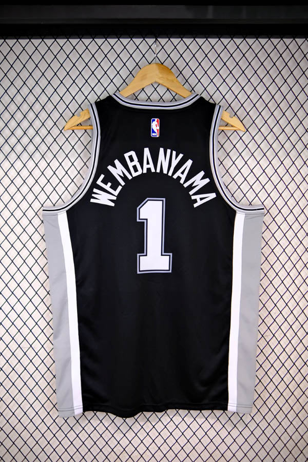 Regata  San Antonio Spurs 24/25 Victor Wembanyama Preta